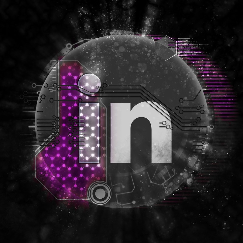 digital futuristic Linkedin logo 